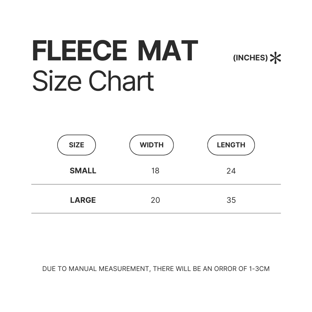 Fleece Mat Size Chart - Dying Light Merch